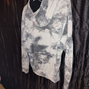 Gray Tie-Dye Women's Hoodie AC/DC